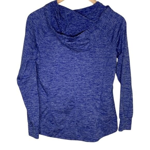 Champion Duo Dry Women’s S Blue Zip Hoodie Jacket Heathered Activewear - Picture 2 of 12